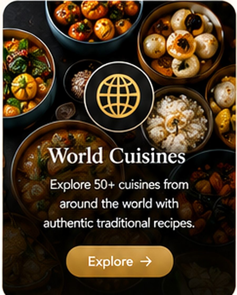 A selection of dishes representing World Cuisines