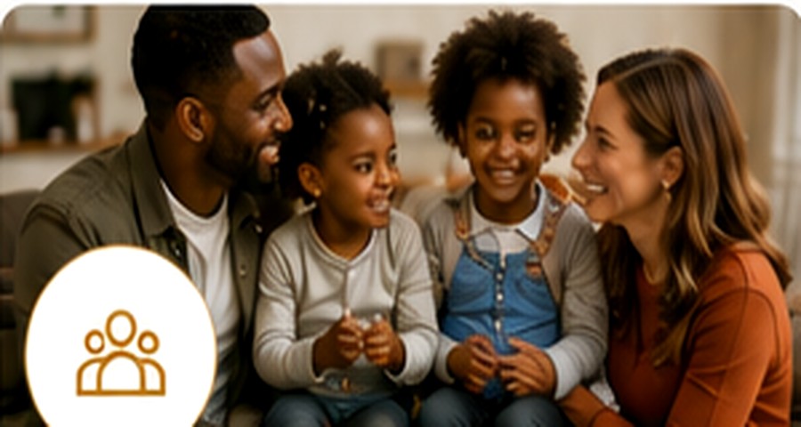 A family spending time together