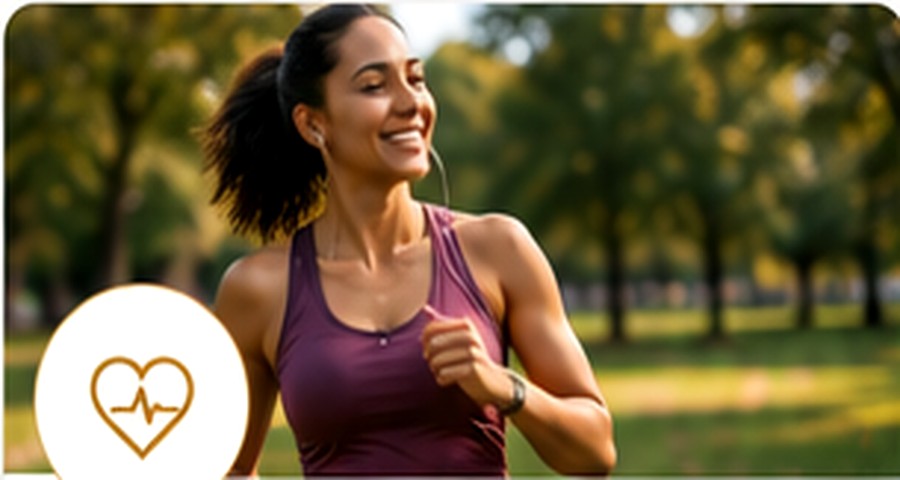 A woman exercising outdoors for health and wellbeing